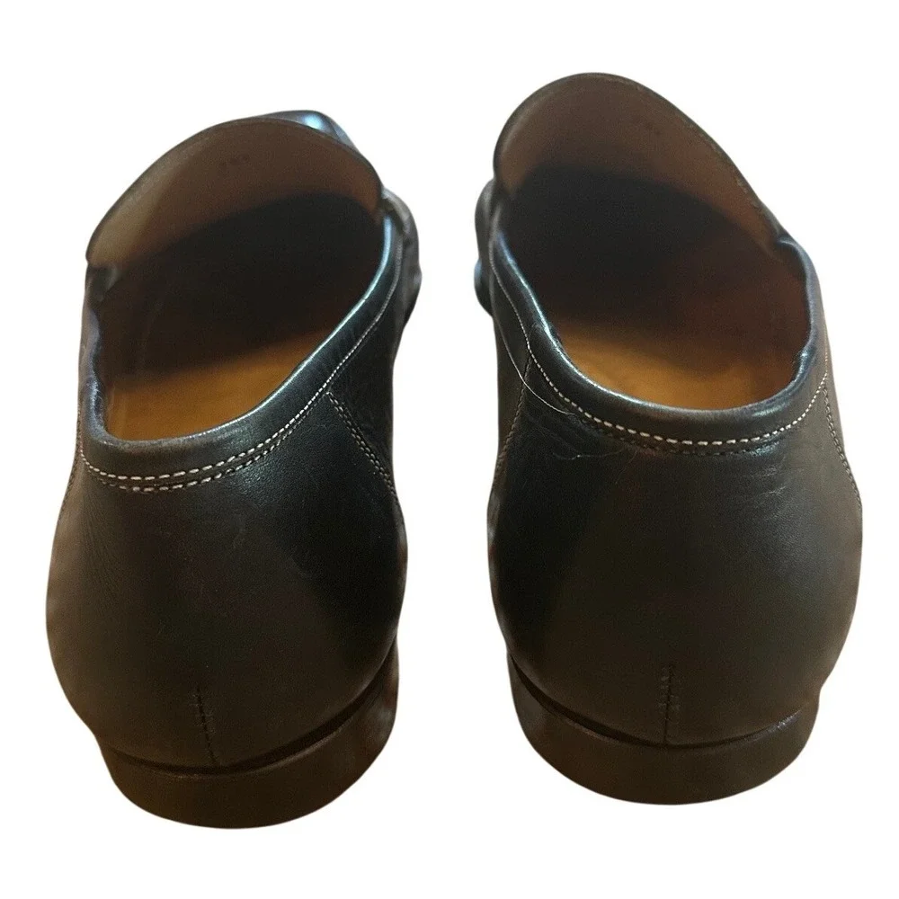 Sesto Meucci Black Leather Tassel Loafers Men's 10.5‎